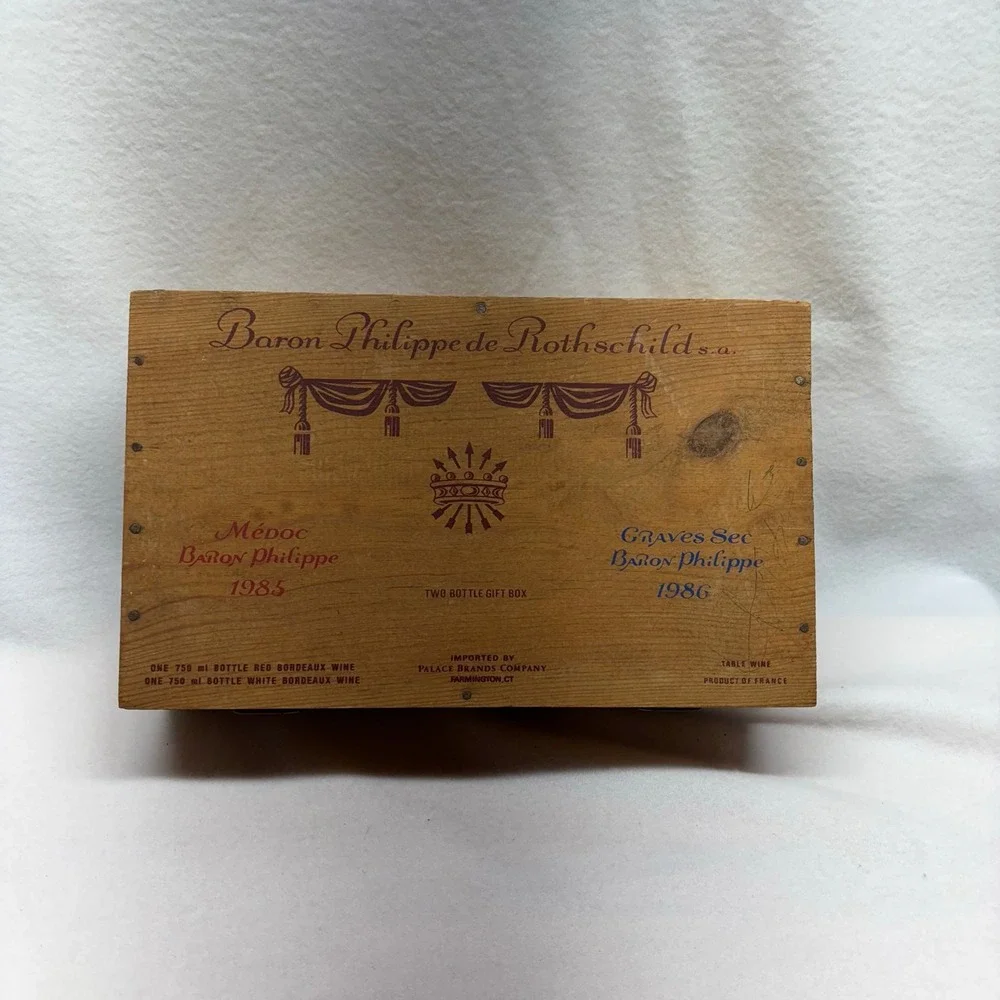 Baron Philippe de Rothschild Wooden Wine Box -‎ Collectible